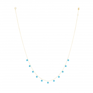 12_LA_BRUNE__LA_BLONDE_Collier_POLKA_TURQUOISE_11_pierres_or_jaune_18kt_750