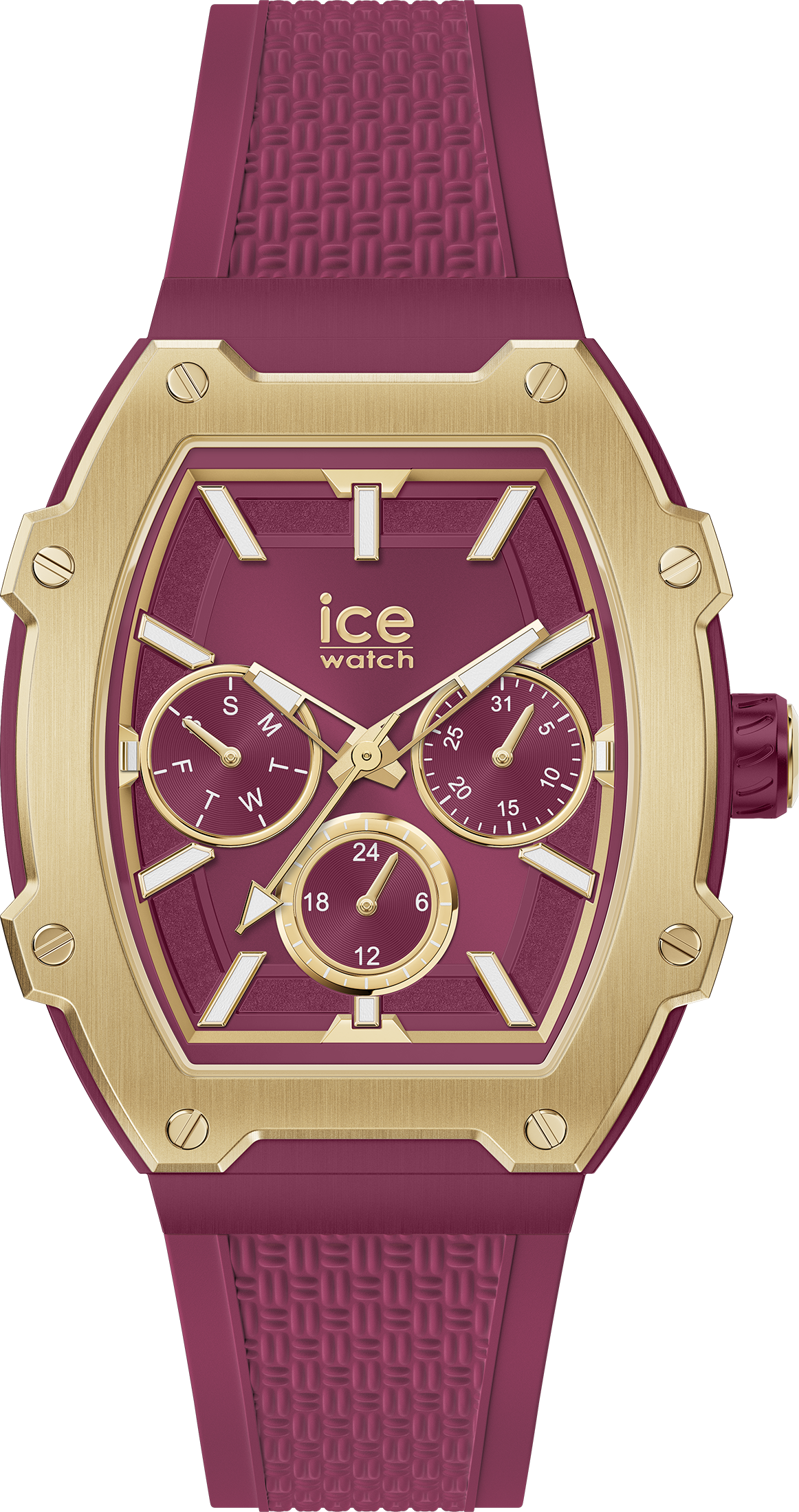 Montre ice boliday coloris gold burgundy