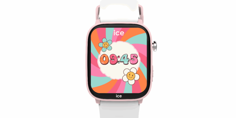 ICE smart junior 3.0 Find My , coloris pink white flower power